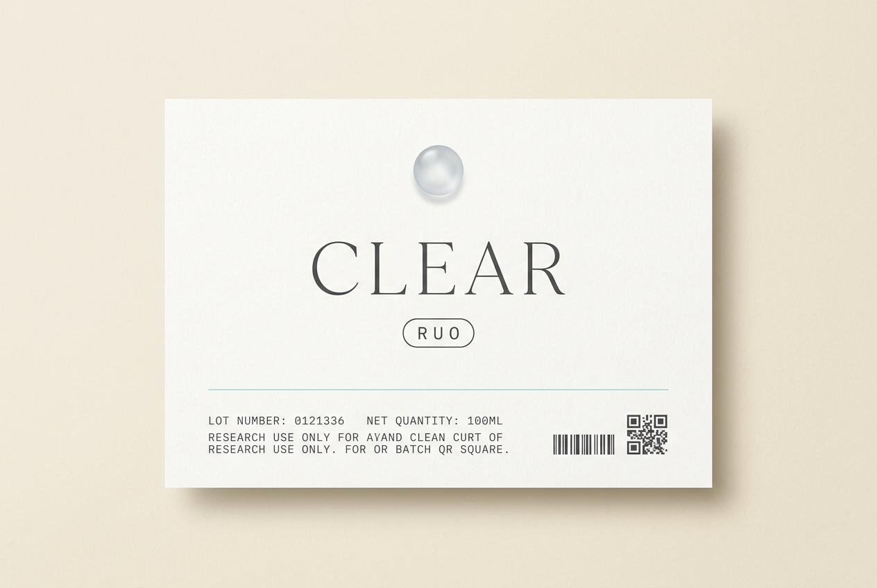 CLEAR RUO vial label template